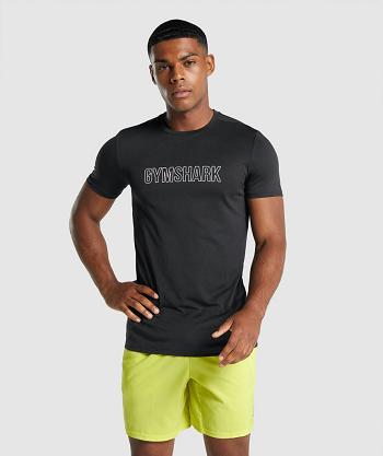 Pánské T Shirts Gymshark Arrival Grafická Černé | CZ 2379WNB